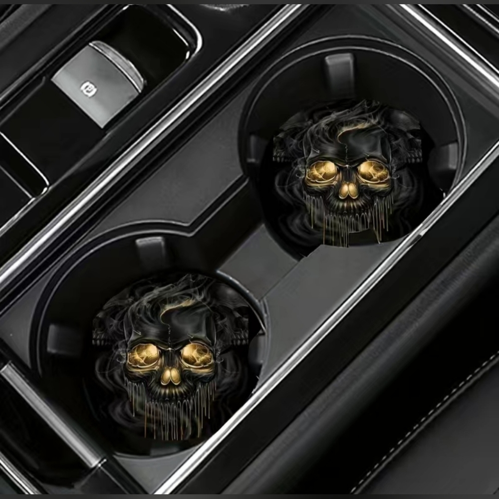 Skull Car Cup Holder Coasters
